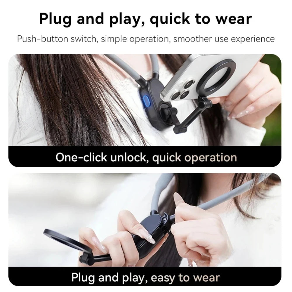 Magnetic Hands-Free Neck Phone Mount